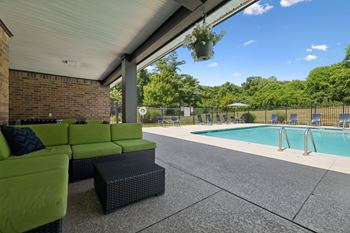 Sparkling outdoor pool